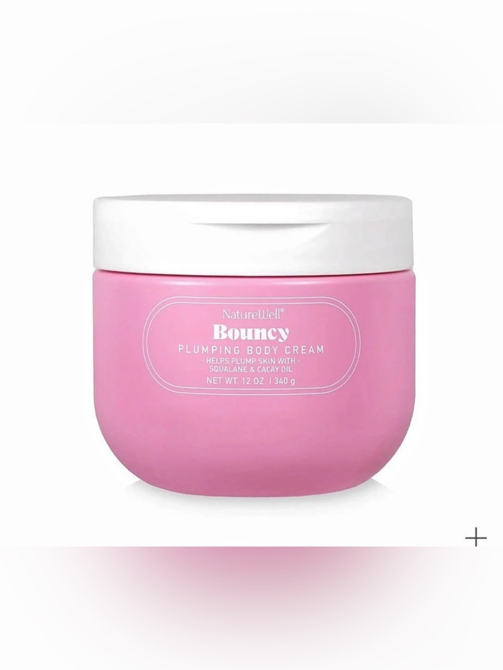 NatureWell Bouncy Plumping Body Cream 12 oz Pink & White